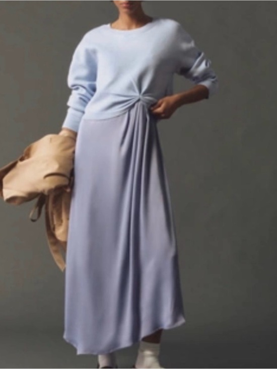 Anthropologie Dresses & Skirts - Anthropologie Twofer Light Blue Knotted Maxi Dress